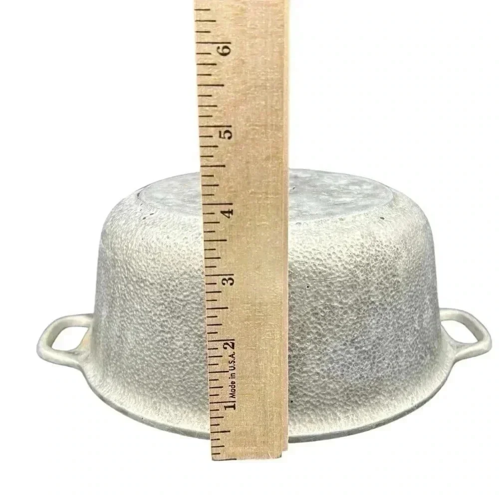 Vintage 1950s Century Silver Seal Hammered Aluminum Dutch Oven Roaster MCM